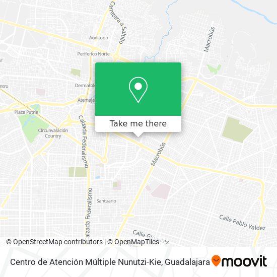 Centro de Atención Múltiple Nunutzi-Kie map