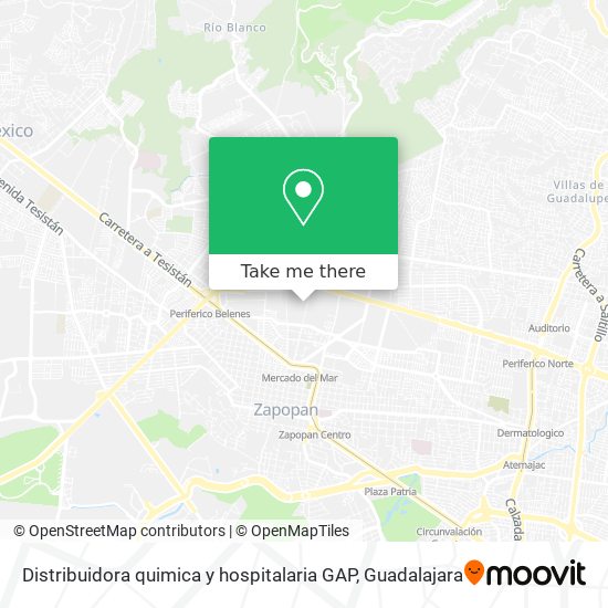 Distribuidora quimica y hospitalaria GAP map