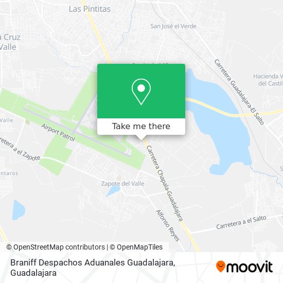 Braniff Despachos Aduanales Guadalajara map