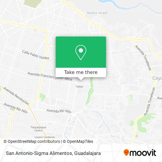 San Antonio-Sigma Alimentos map