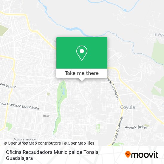 Oficina Recaudadora Municipal de Tonala map