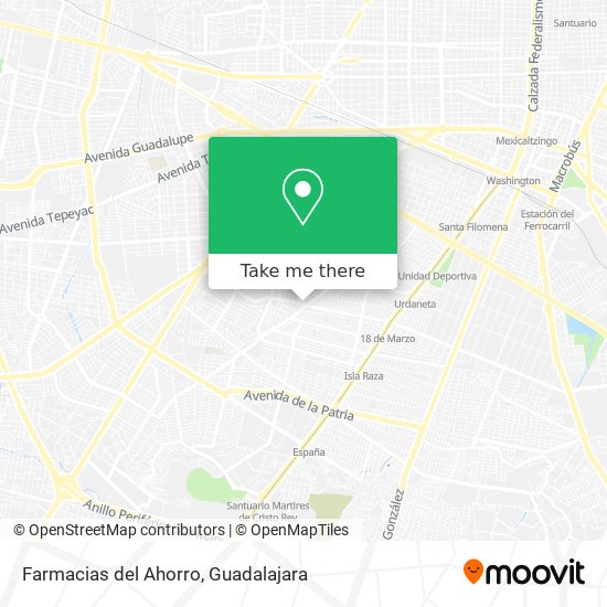 Farmacias del Ahorro map