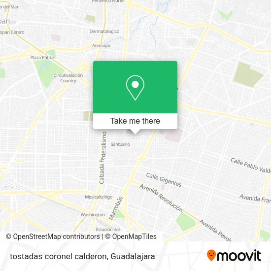 Mapa de tostadas coronel calderon