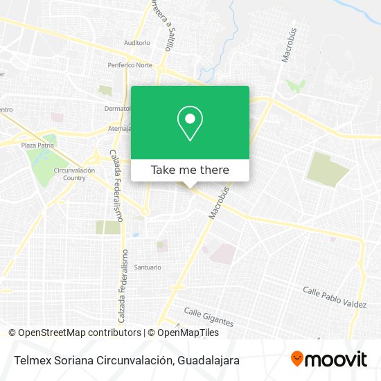 Mapa de Telmex Soriana Circunvalación
