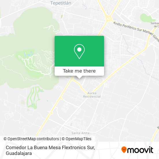 Comedor La Buena Mesa Flextronics Sur map