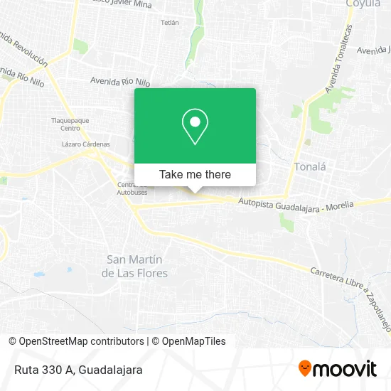 Ruta 330 A map