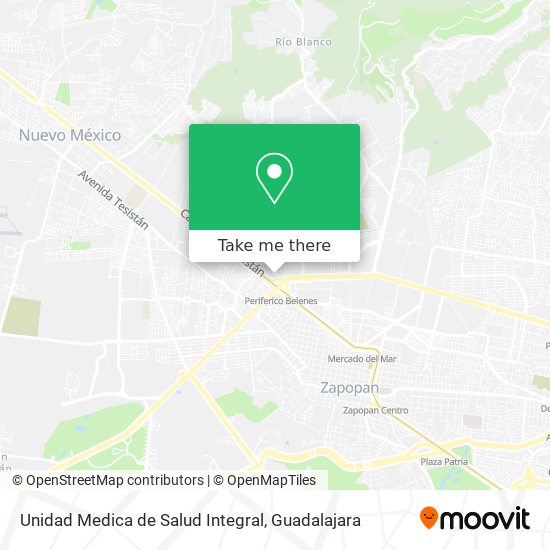 Mapa de Unidad Medica de Salud Integral