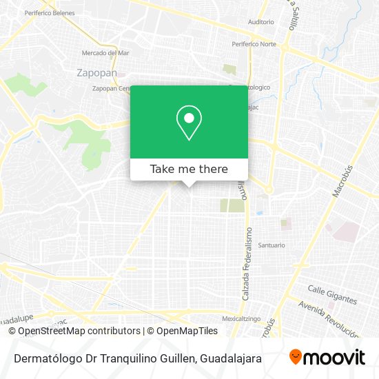 Mapa de Dermatólogo Dr Tranquilino Guillen