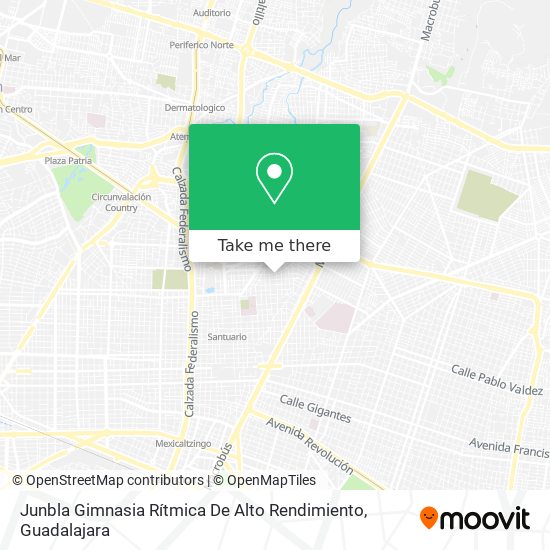 Mapa de Junbla Gimnasia Rítmica De Alto Rendimiento