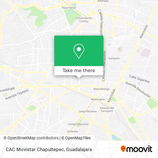 CAC Movistar Chapultepec map
