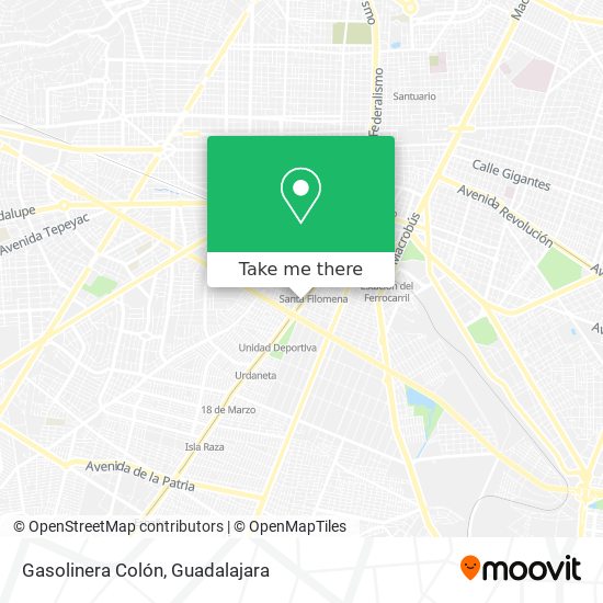 Gasolinera Colón map