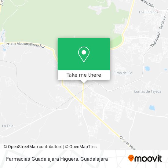 Mapa de Farmacias Guadalajara Higuera
