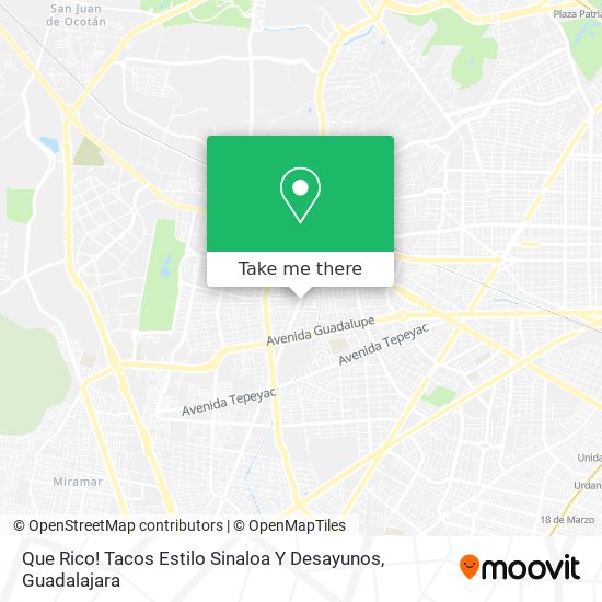Mapa de Que Rico! Tacos Estilo Sinaloa Y Desayunos
