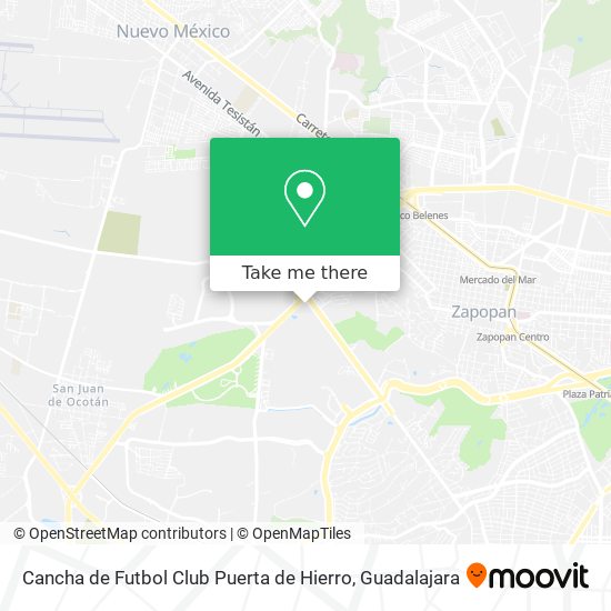 Mapa de Cancha de Futbol Club Puerta de Hierro