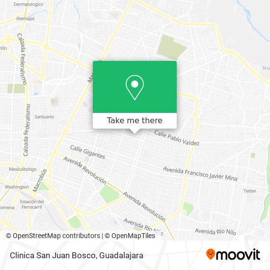 Mapa de Clinica San Juan Bosco