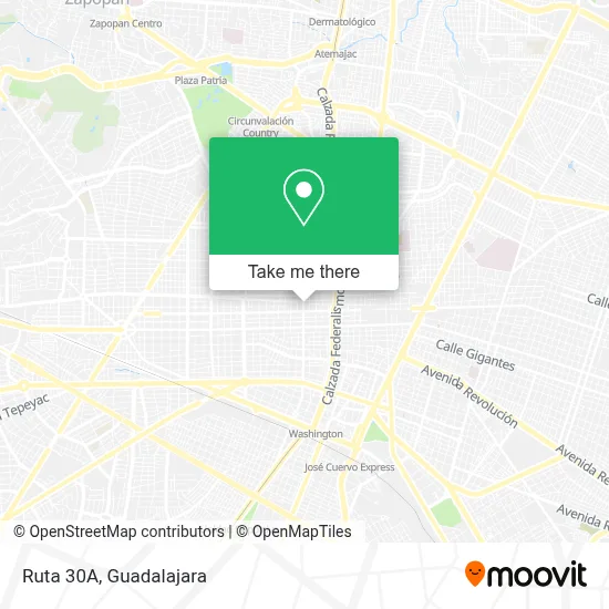 Ruta 30A map