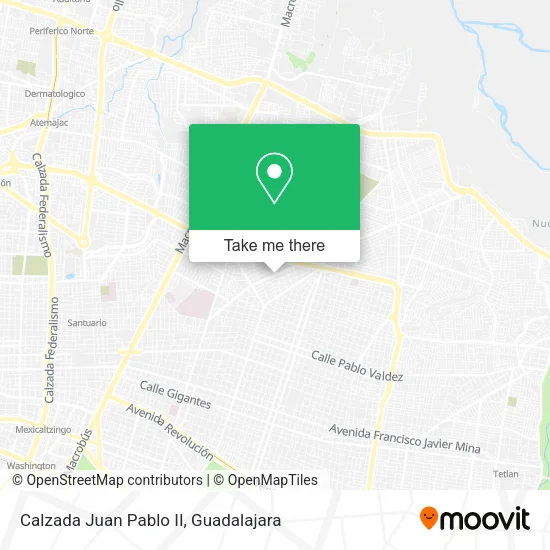 Mapa de Calzada Juan Pablo II