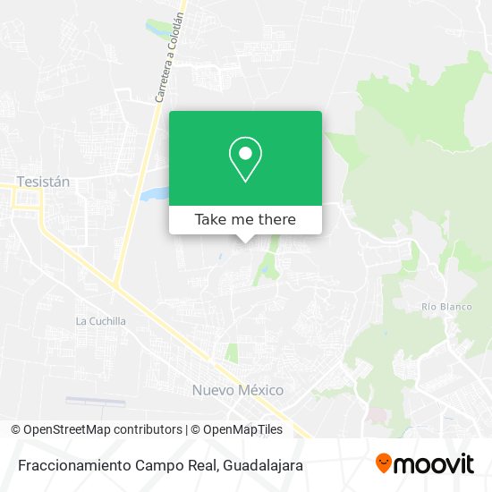 Fraccionamiento Campo Real map