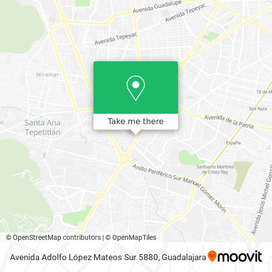 Avenida Adolfo López Mateos Sur 5880 map