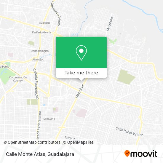 Mapa de Calle Monte Atlas