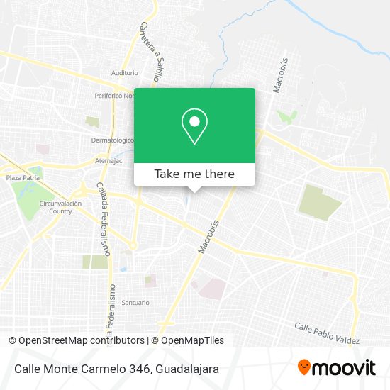 Mapa de Calle Monte Carmelo 346