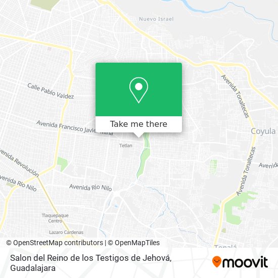 Salon del Reino de los Testigos de Jehová map
