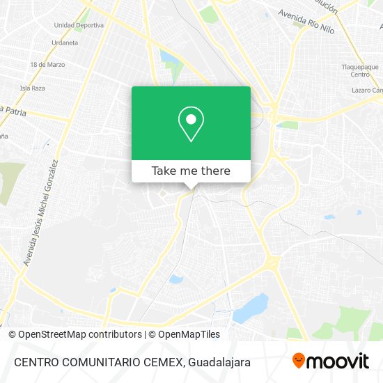 CENTRO COMUNITARIO CEMEX map
