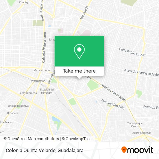 Colonia Quinta Velarde map