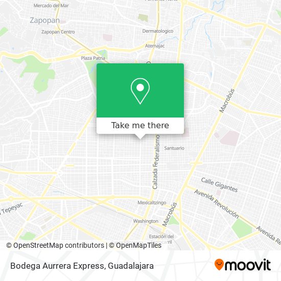 Mapa de Bodega Aurrera Express
