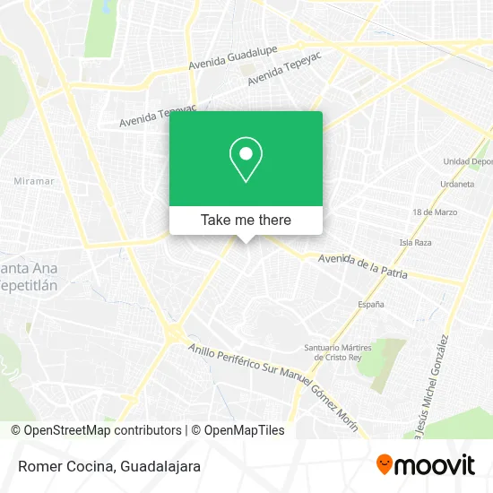 Romer Cocina map