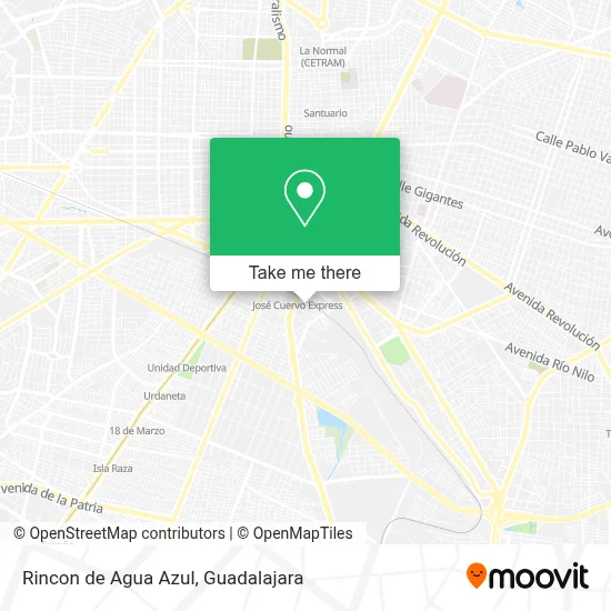 Rincon de Agua Azul map