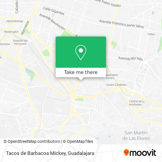 Mapa de Tacos de Barbacoa Mickey