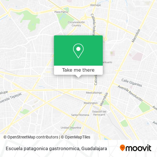 Escuela patagonica gastronomica map