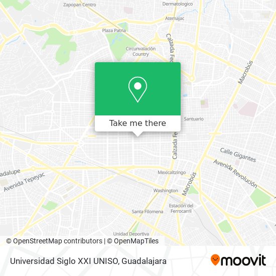 Mapa de Universidad Siglo XXI UNISO