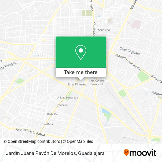Jardín Juana Pavón De Morelos map