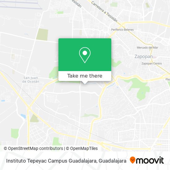 Instituto Tepeyac Campus Guadalajara map