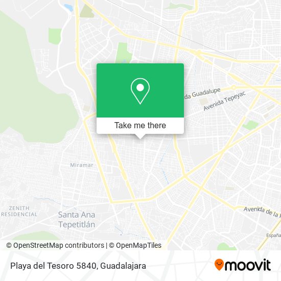 Playa del Tesoro 5840 map
