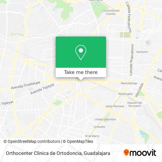 Orthocenter Clinica de Ortodoncia map