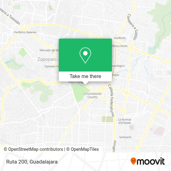 Ruta 200 map