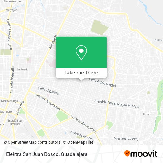 Mapa de Elektra San Juan Bosco