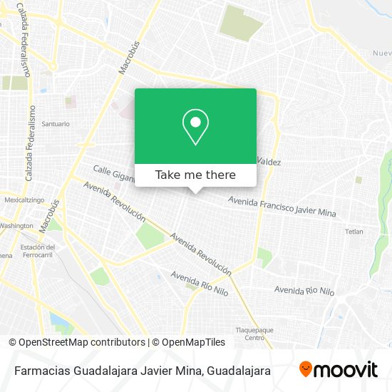 Mapa de Farmacias Guadalajara Javier Mina