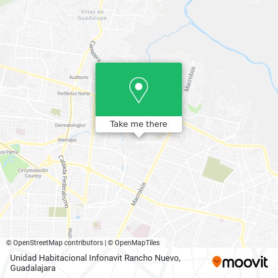 Mapa de Unidad Habitacional Infonavit Rancho Nuevo