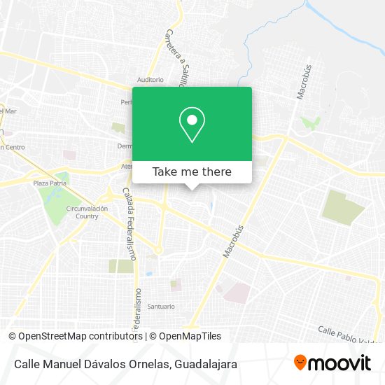 Mapa de Calle Manuel Dávalos Ornelas