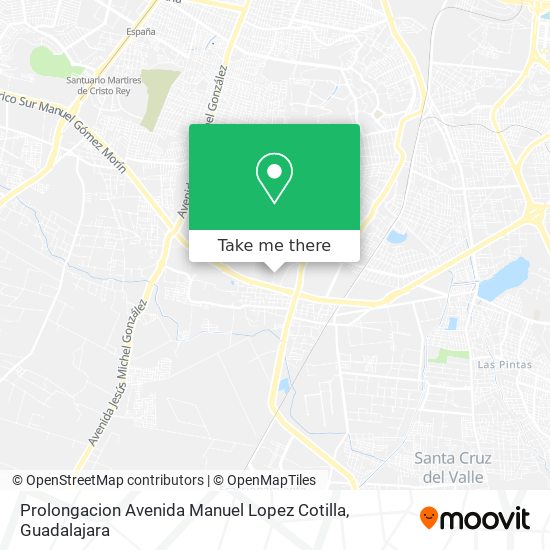 Prolongacion Avenida Manuel Lopez Cotilla map