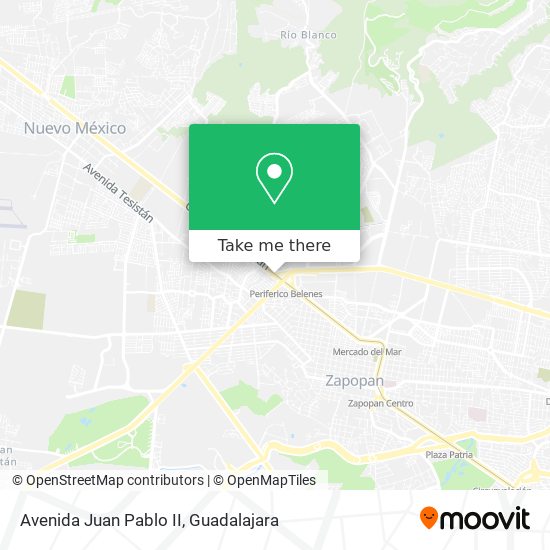 Mapa de Avenida Juan Pablo II