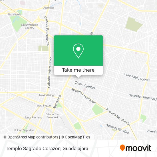 Mapa de Templo Sagrado Corazon