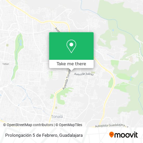 Mapa de Prolongación 5 de Febrero