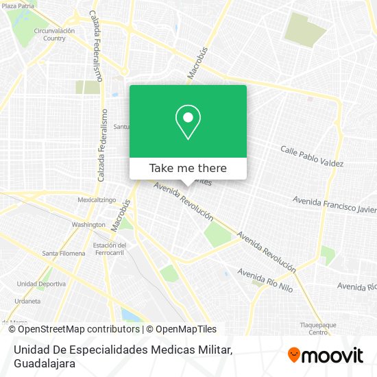 Unidad De Especialidades Medicas Militar map