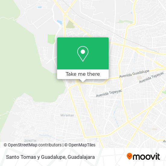 Santo Tomas y Guadalupe map