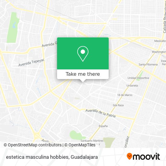 estetica masculina hobbies map